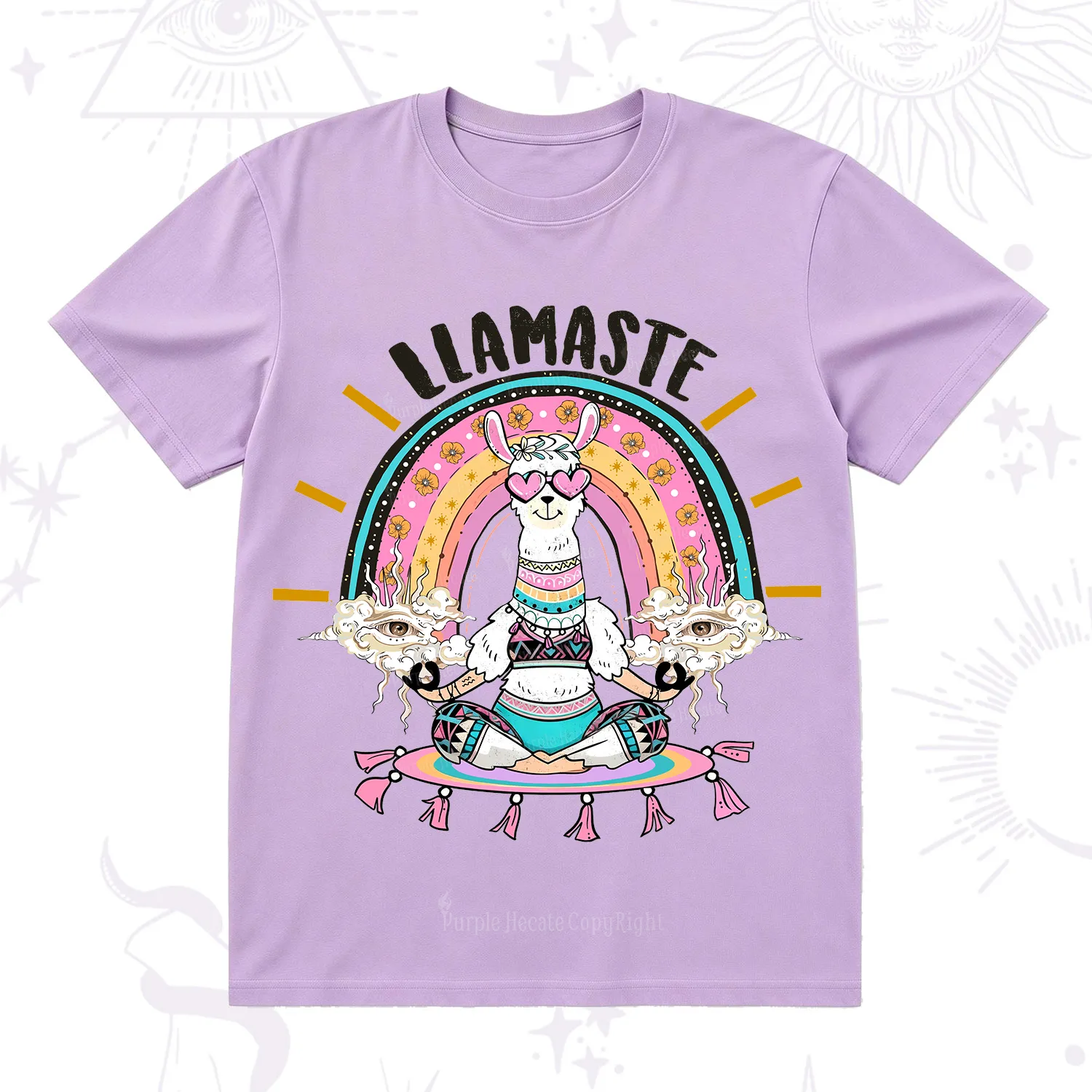 Purplehecate Llama Meditating T-Shirt