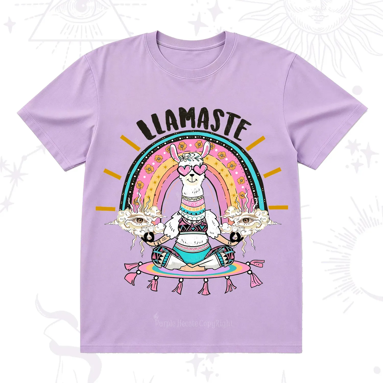 Purplehecate Llama Meditating T-Shirt