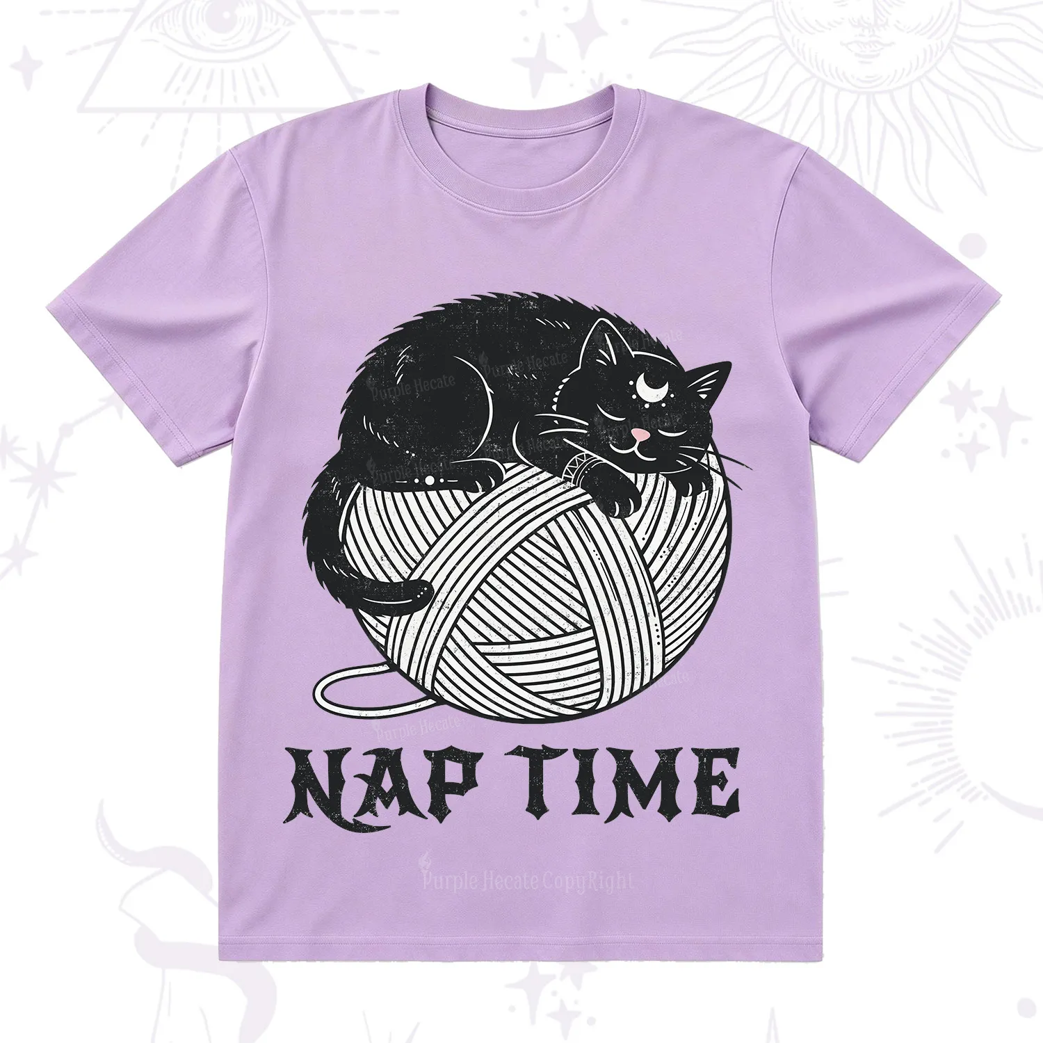 Purplehecate Nap Time Cat T-Shirt