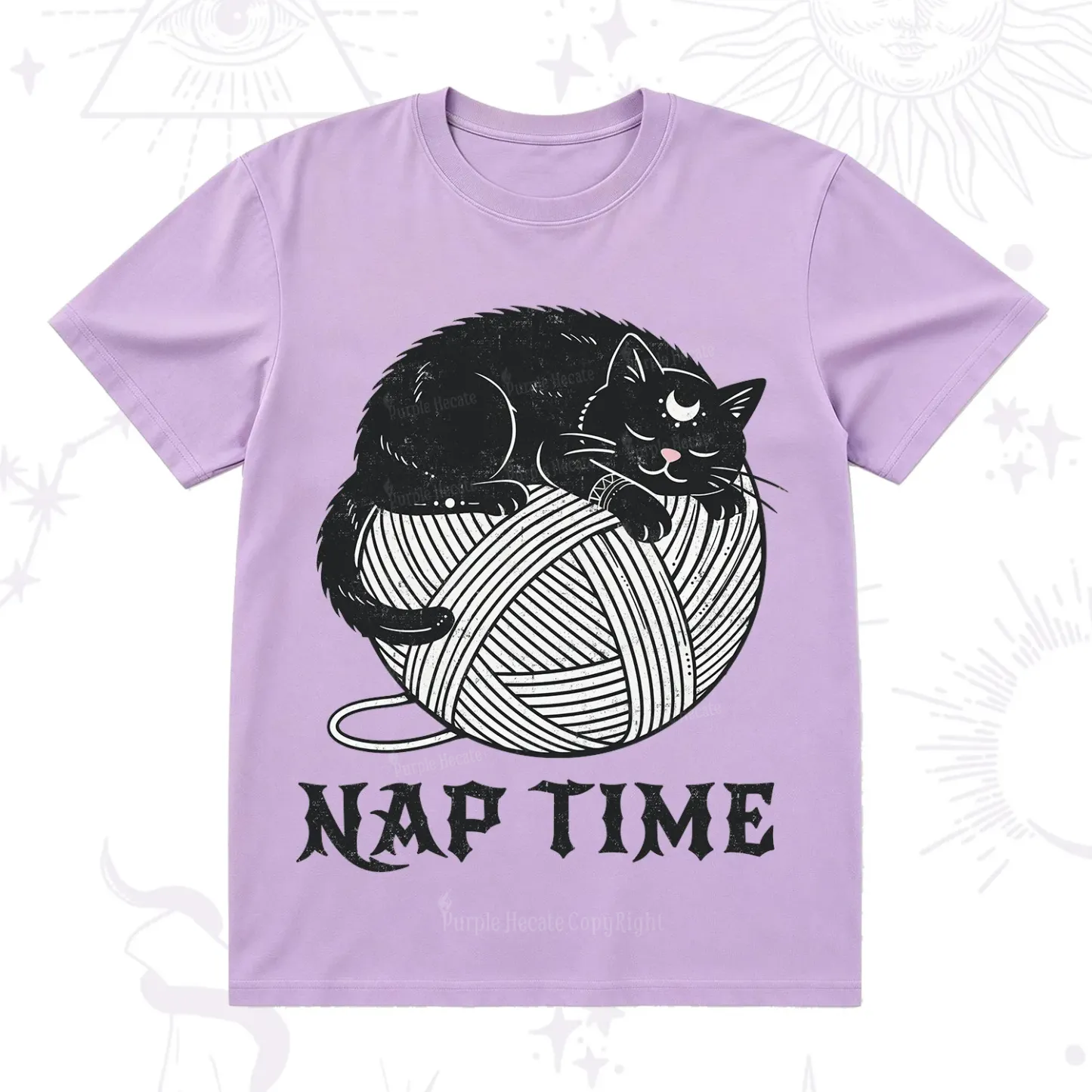 Purplehecate Nap Time Cat T-Shirt