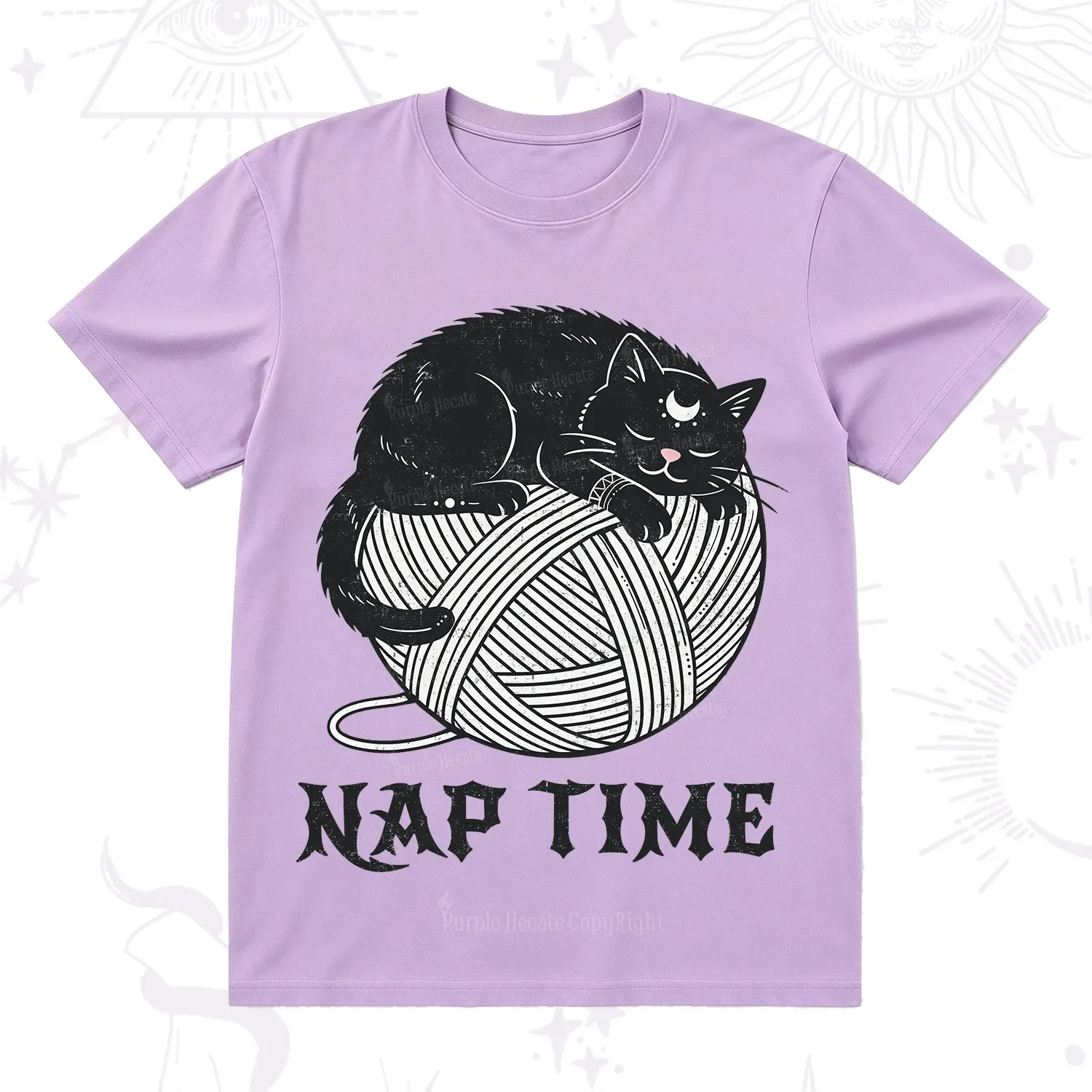 Purplehecate Nap Time Cat T-Shirt