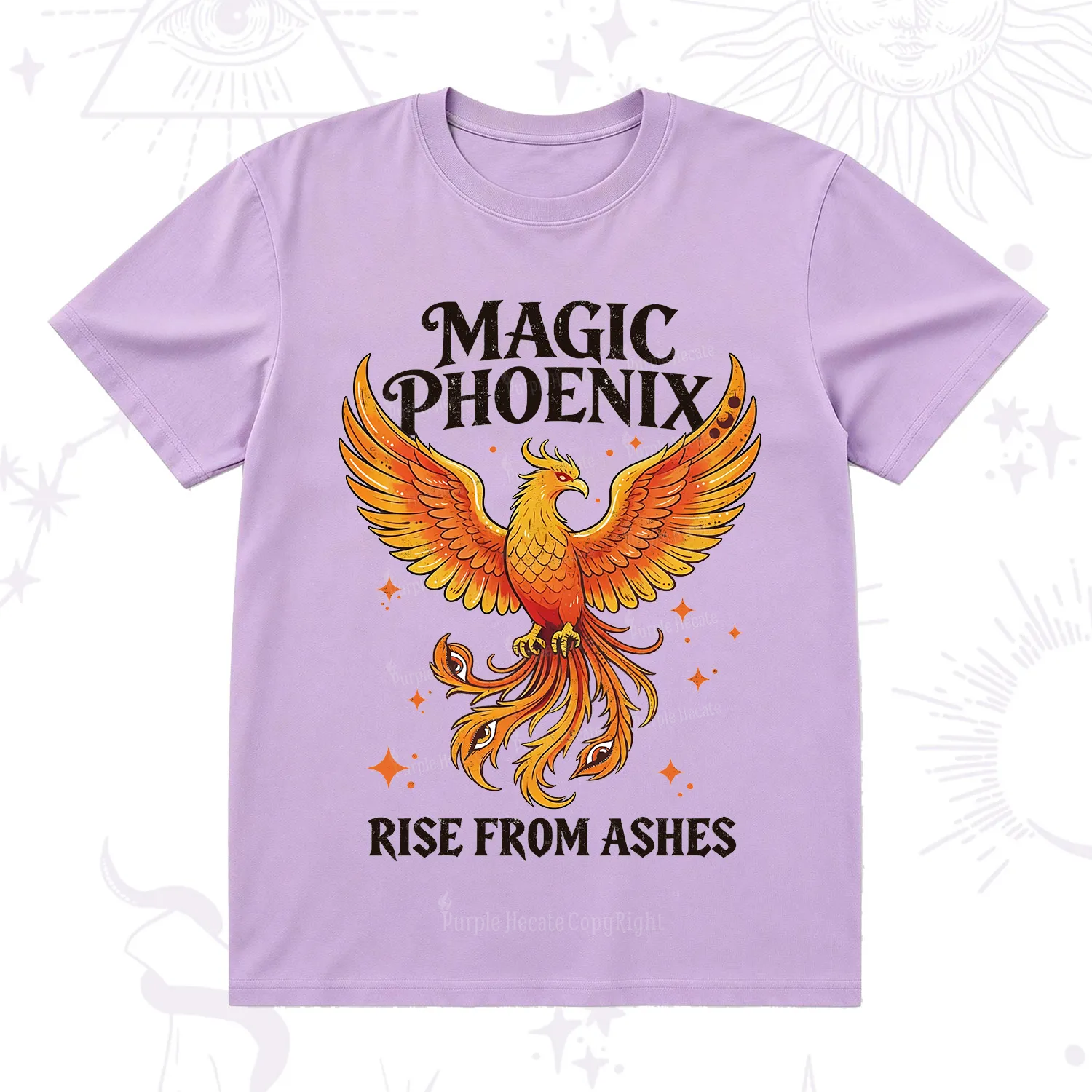 Purplehecate Magic Phoenix Rise From Ashes T-Shirt