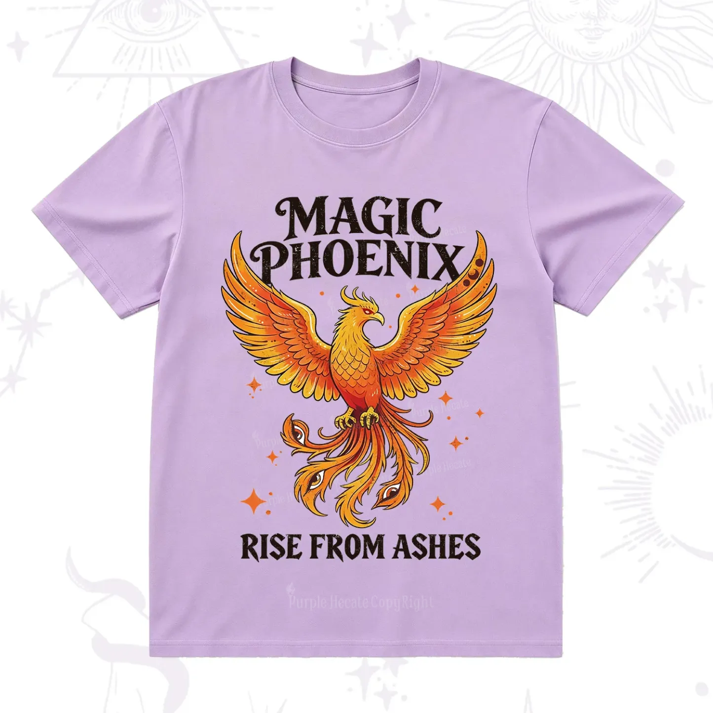 Purplehecate Magic Phoenix Rise From Ashes T-Shirt