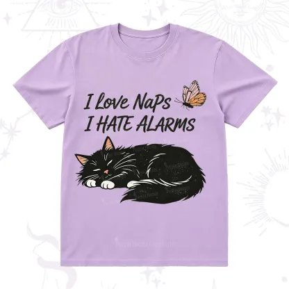 Purplehecate I Love Naps I Hate Alarms T-Shirt