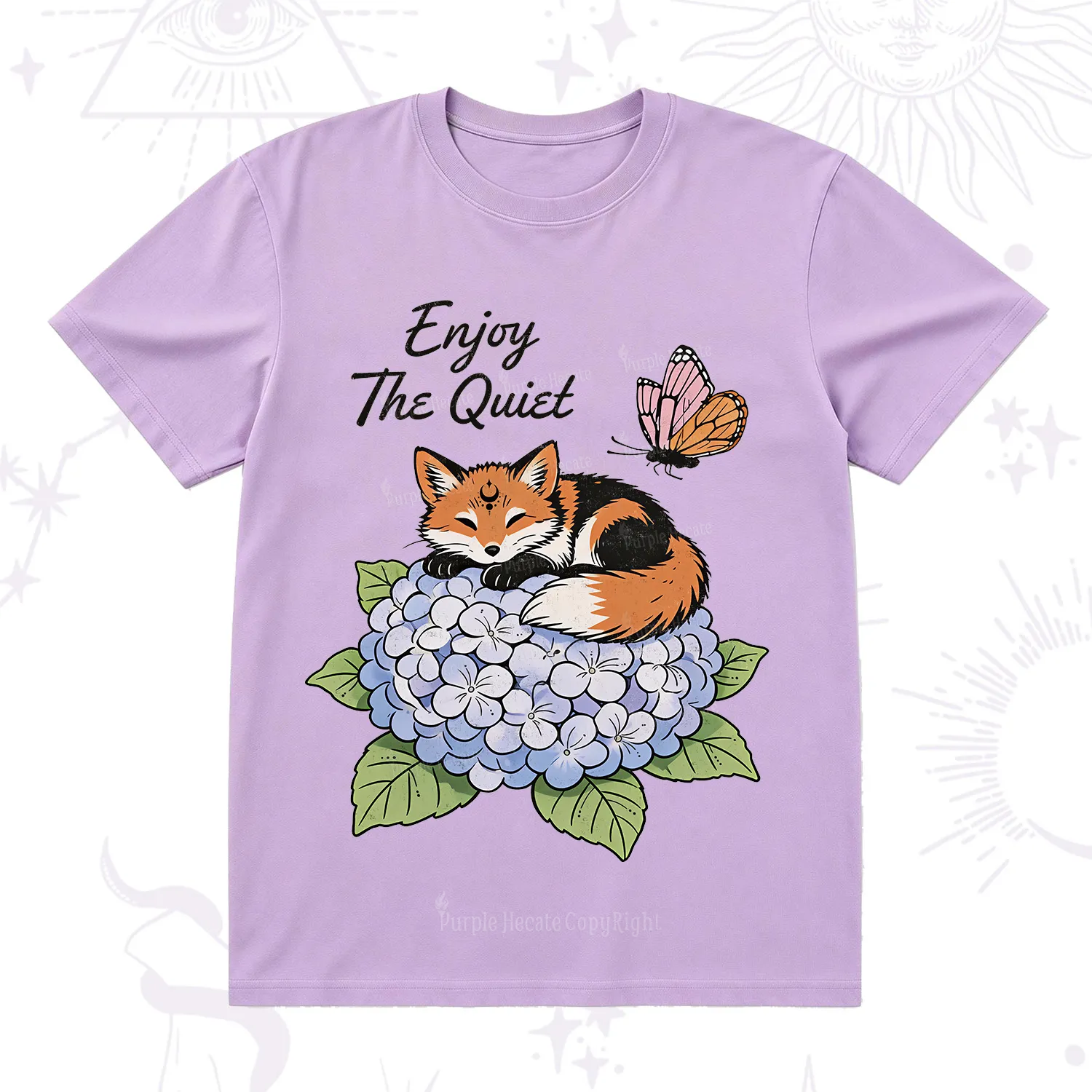 Purplehecate Enjoy The Quiet Fox T-Shirt