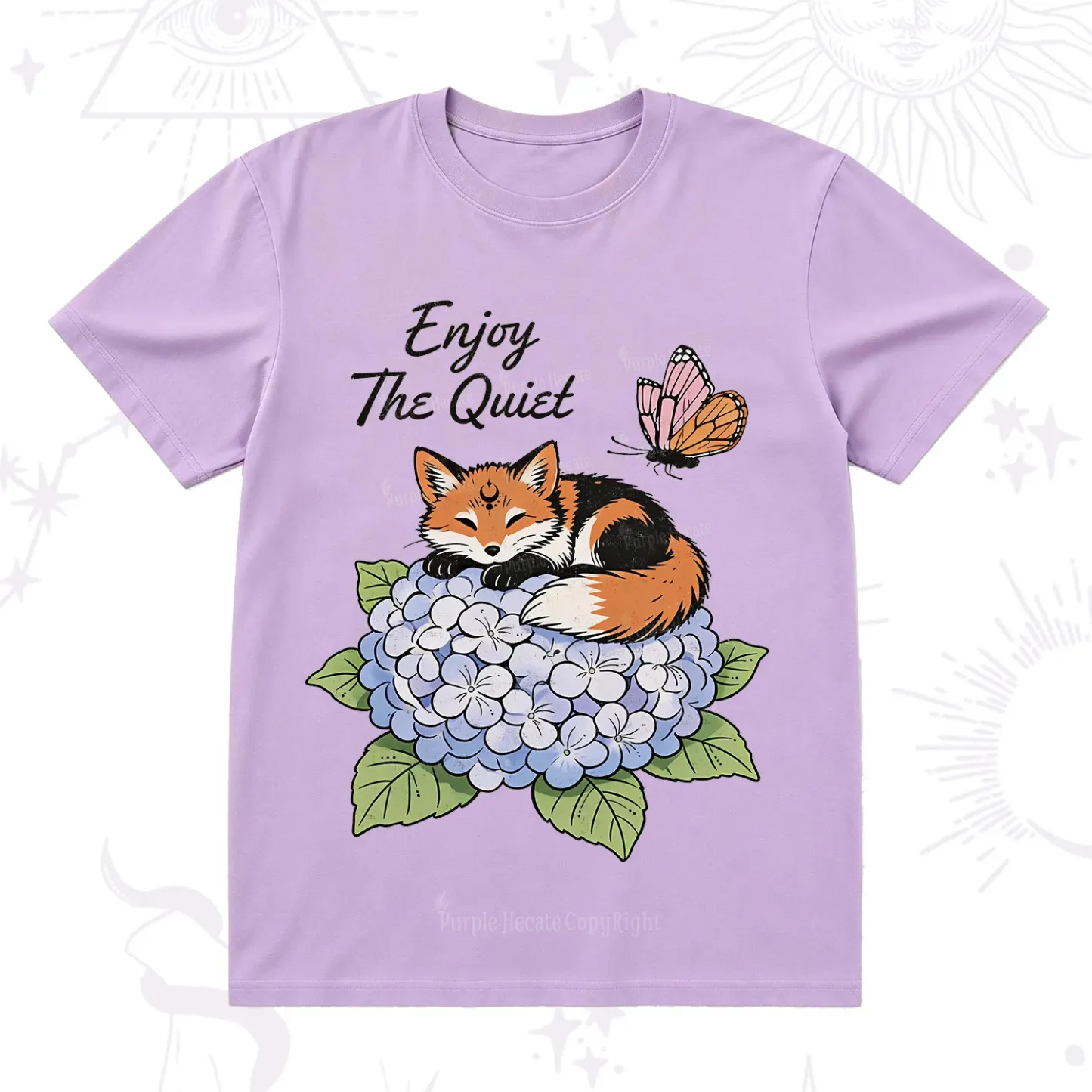 Purplehecate Enjoy The Quiet Fox T-Shirt