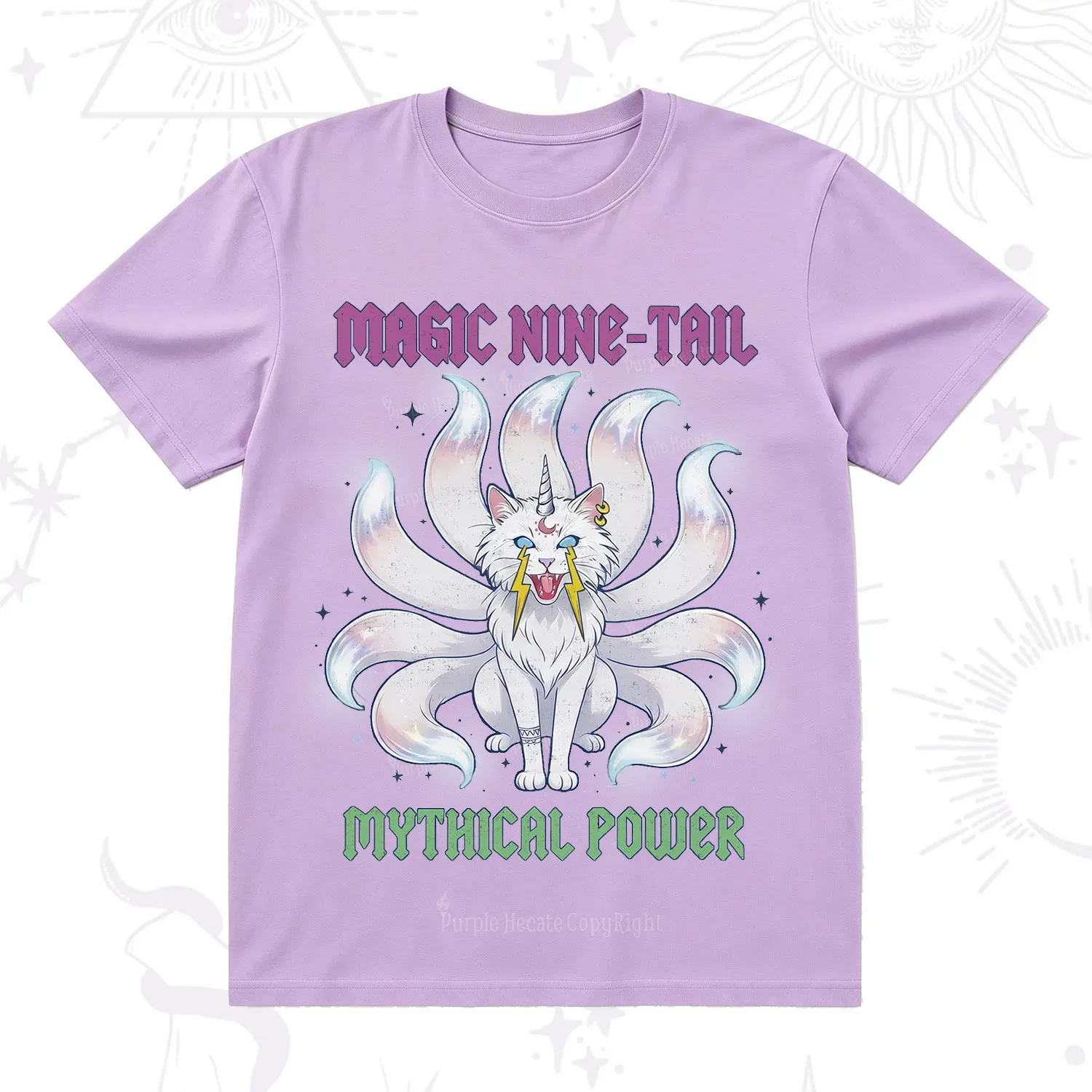 Purplehecate Magic Nine Tail Cat T-Shirt