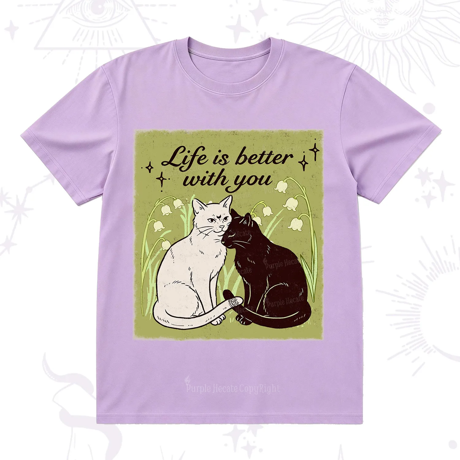 Purplehecate Life Is Better With a Cat T-Shirt