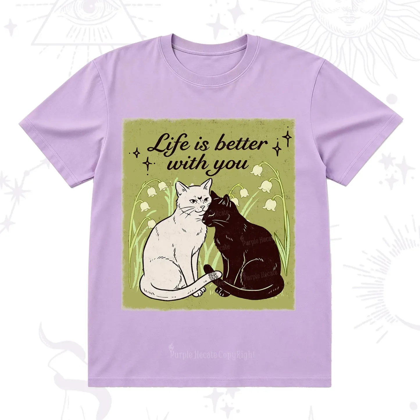 Purplehecate Life Is Better With a Cat T-Shirt
