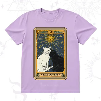 Purplehecate The Lovers Cat Tarot Card T-Shirt