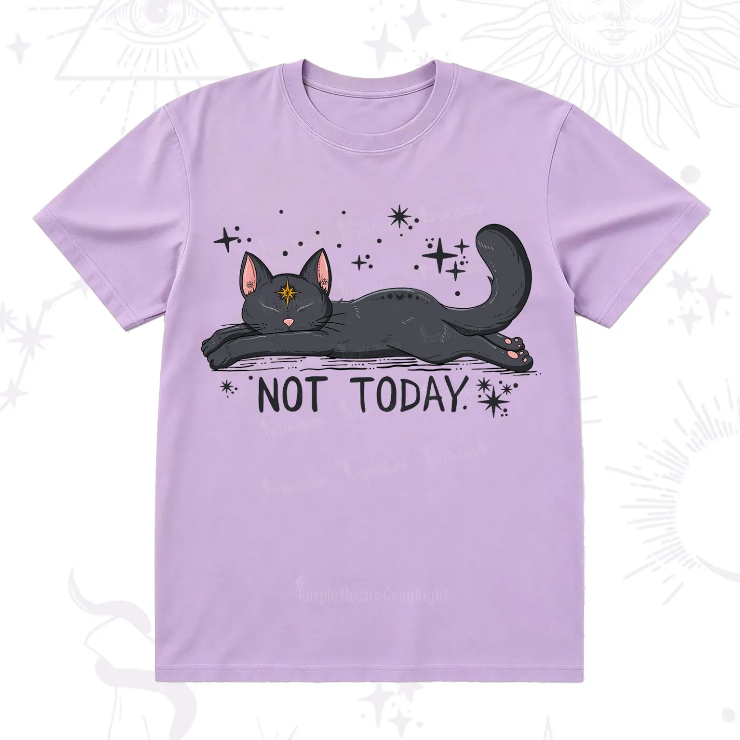 Purplehecate Not Today Cat T-Shirt