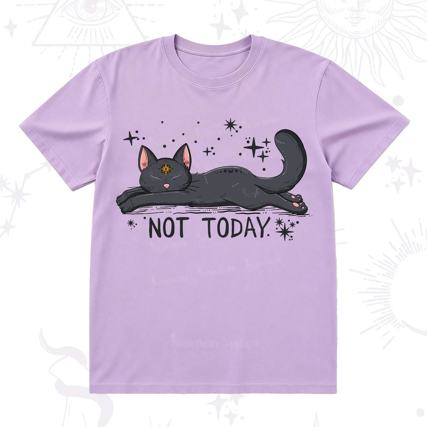 Purplehecate Not Today Cat T-Shirt