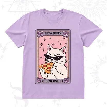 Purplehecate The Pizza Queen Cat Tarot T-Shirt