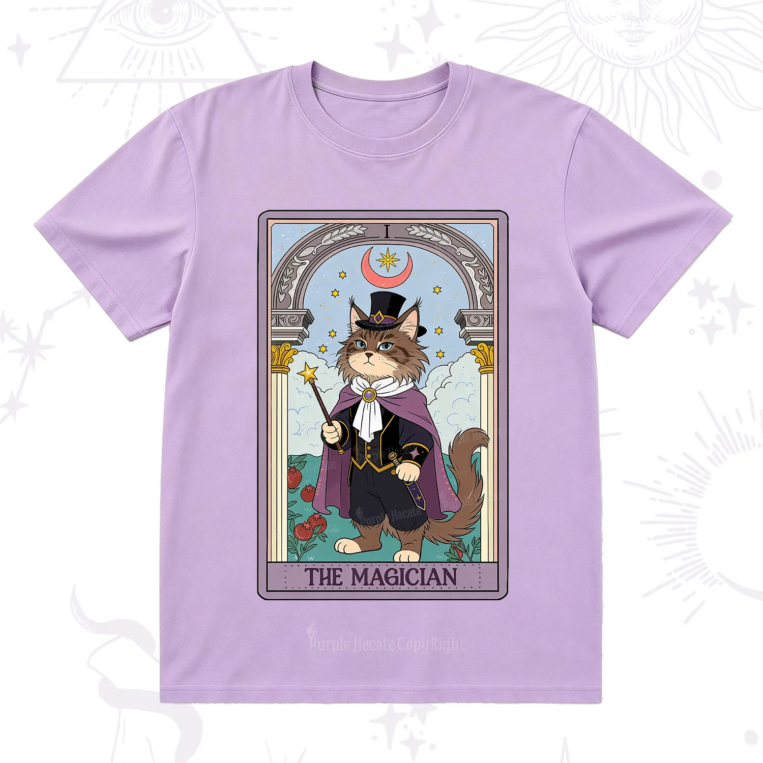 Purplehecate The Magician Cat Tarot T-Shirt