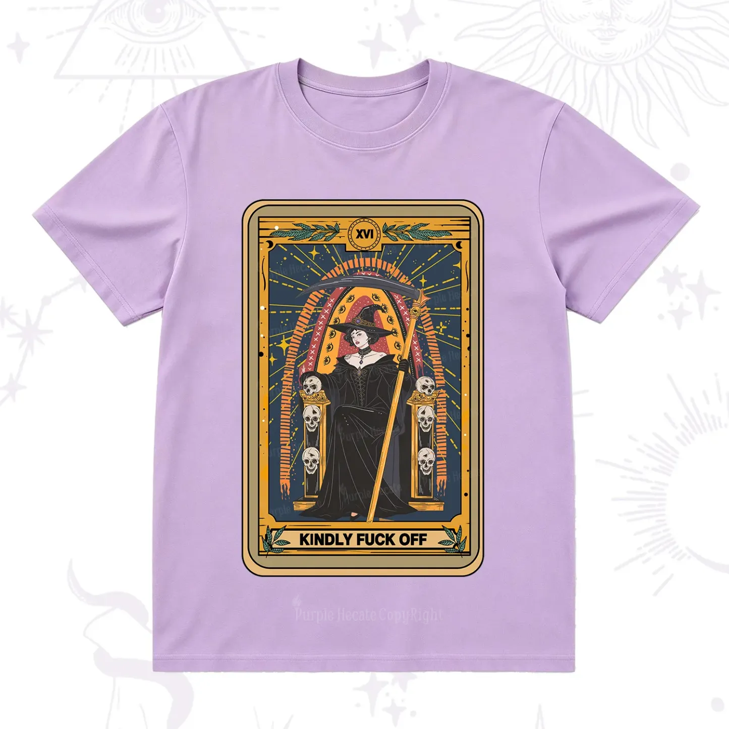 Purplehecate The Kindly Fuck Off Tarot T-Shirt