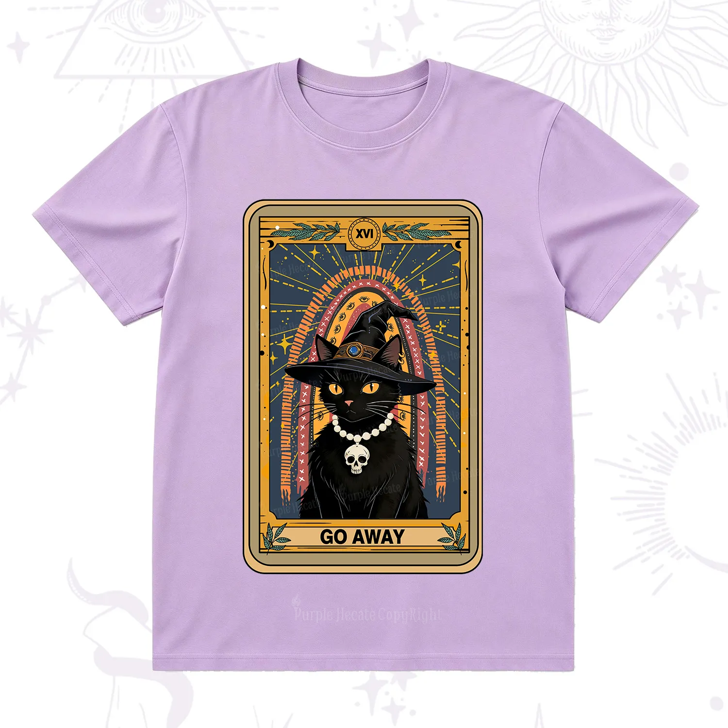 Purplehecate The Go Away Cat Tarot T-Shirt