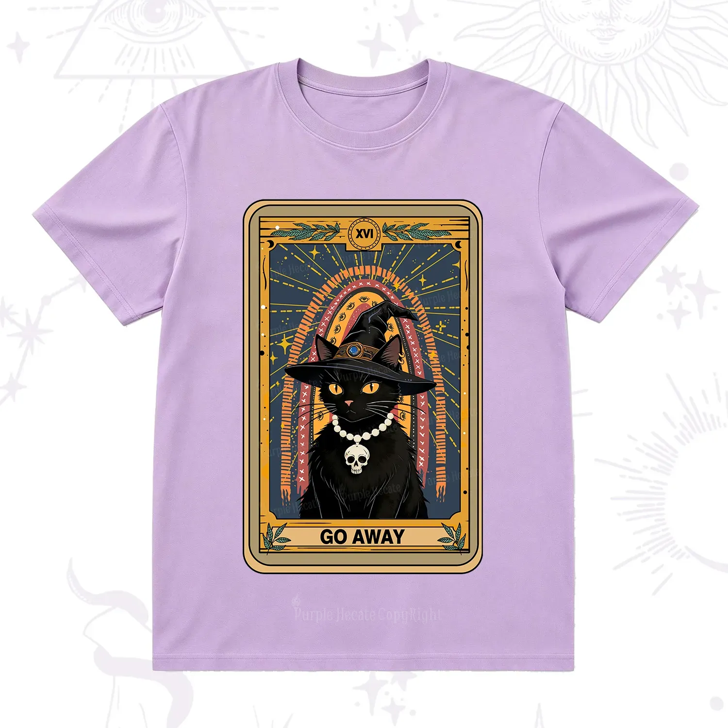 Purplehecate The Go Away Cat Tarot T-Shirt