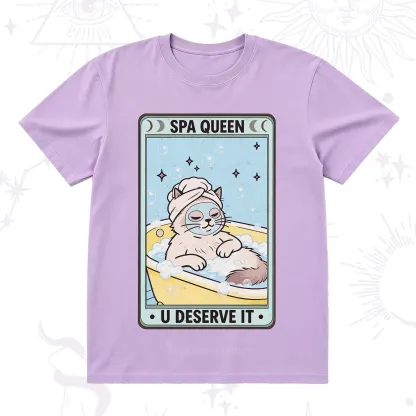 Purplehecate The Spa Queen Cat Tarot T-Shirt