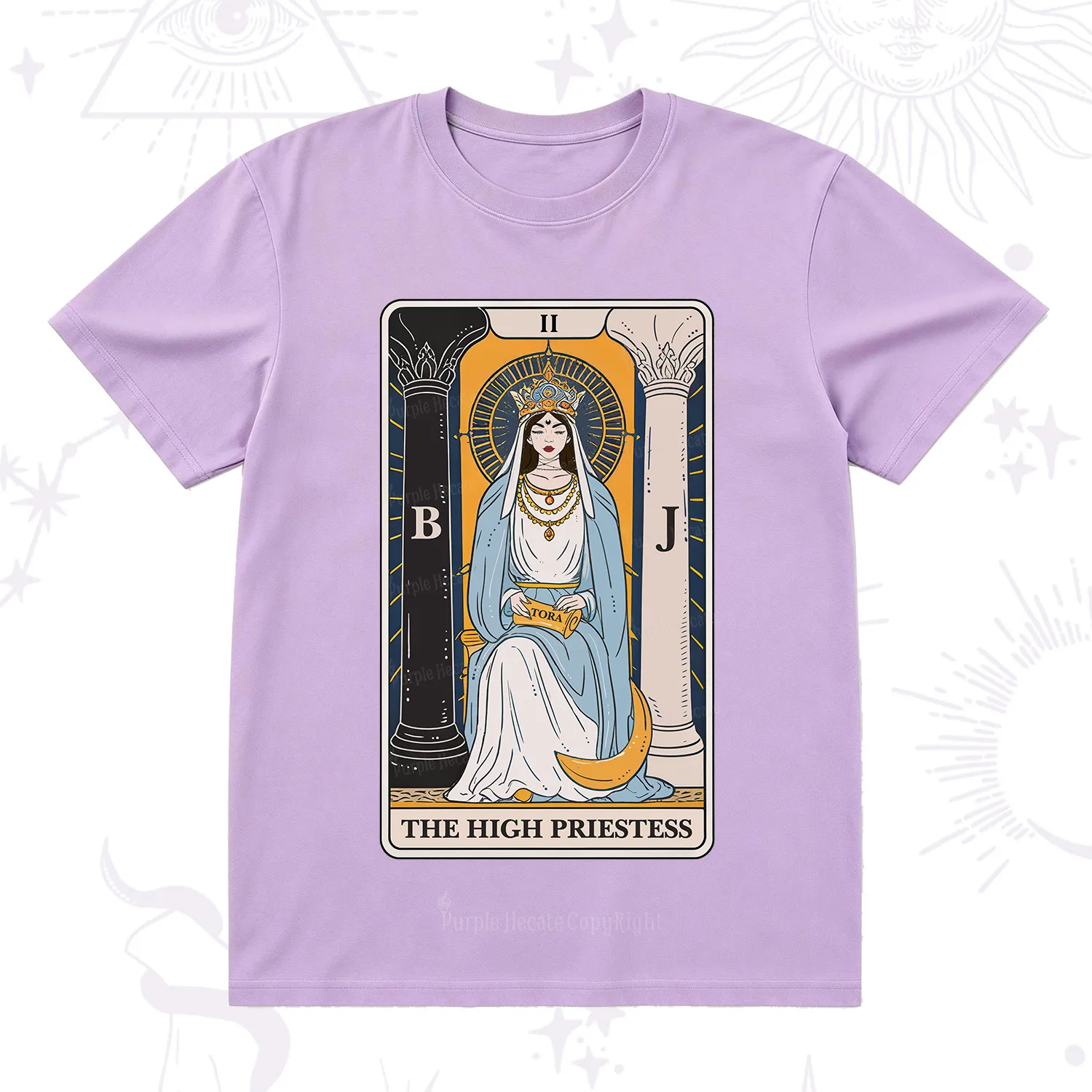 Purplehecate The High Priestess Tarot Card T-Shirt