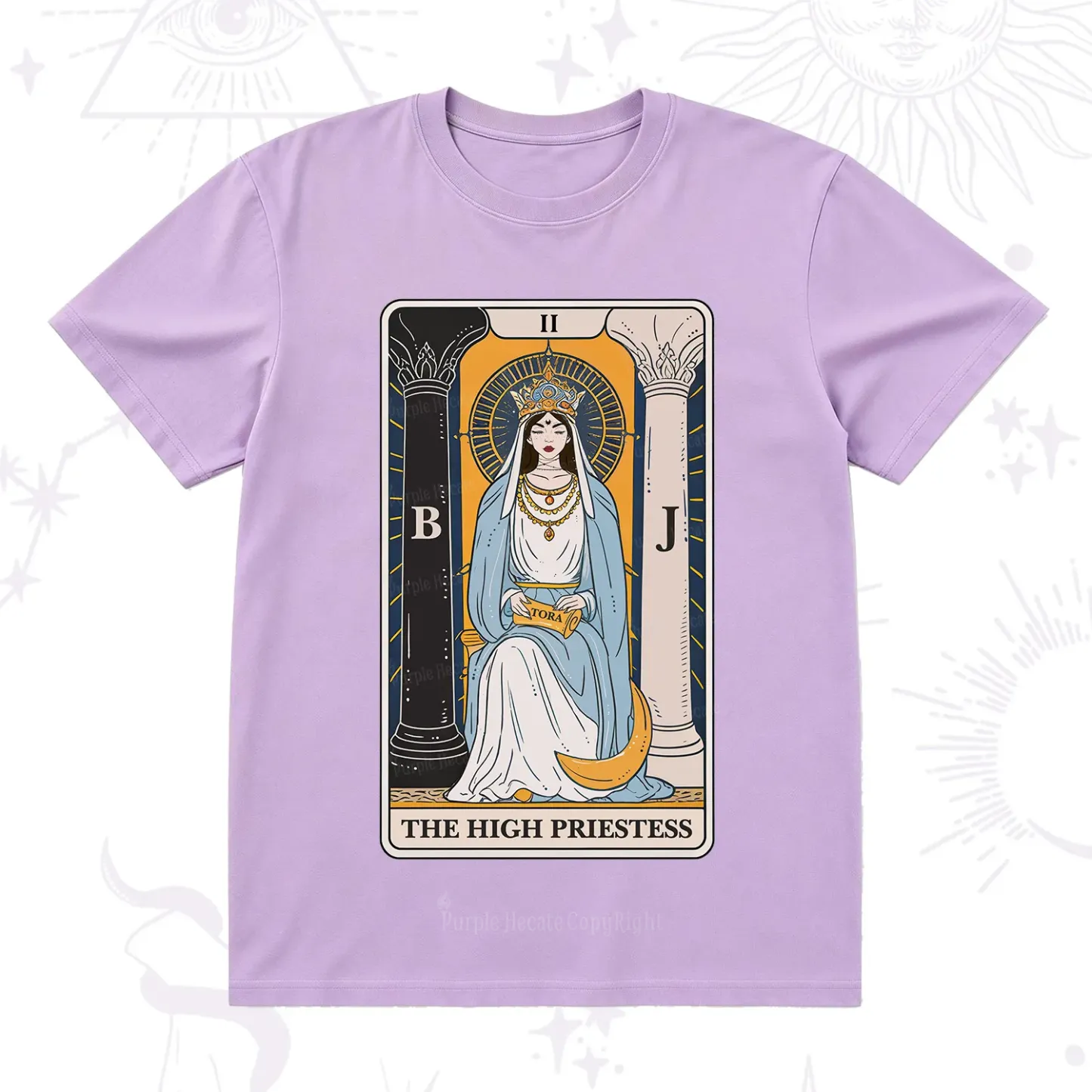 Purplehecate The High Priestess Tarot Card T-Shirt