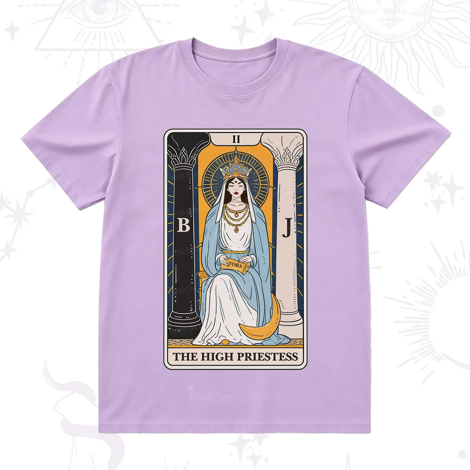 Purplehecate The High Priestess Tarot Card T-Shirt