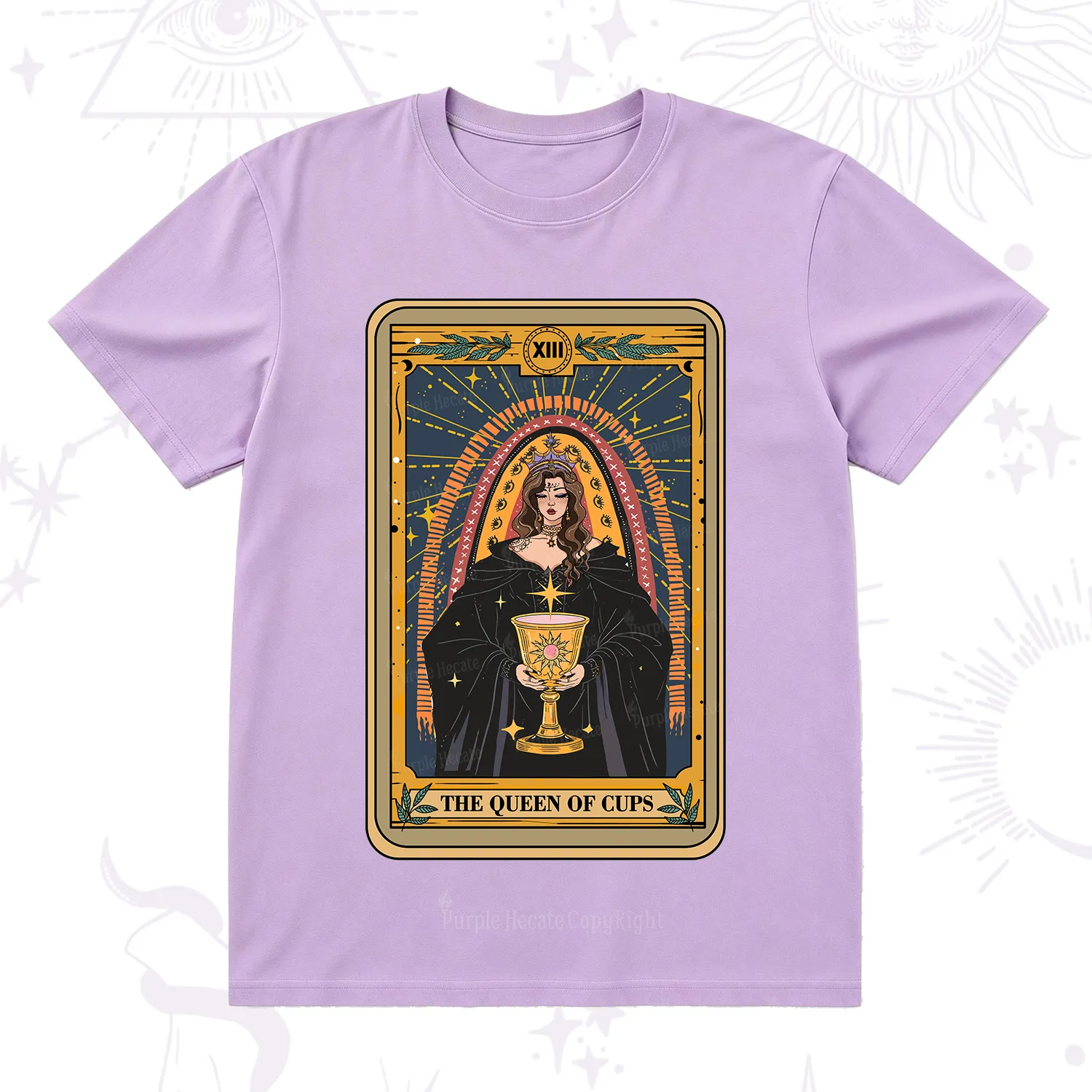 Purplehecate The Queen of Cups Tarot T-Shirt