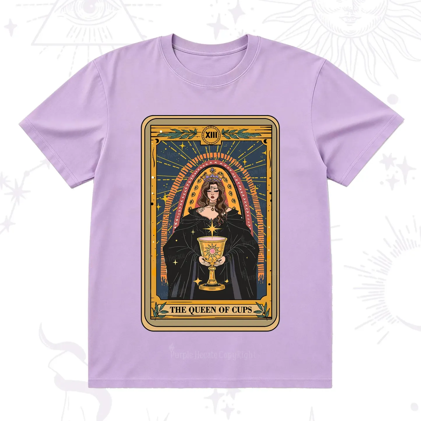 Purplehecate The Queen of Cups Tarot T-Shirt