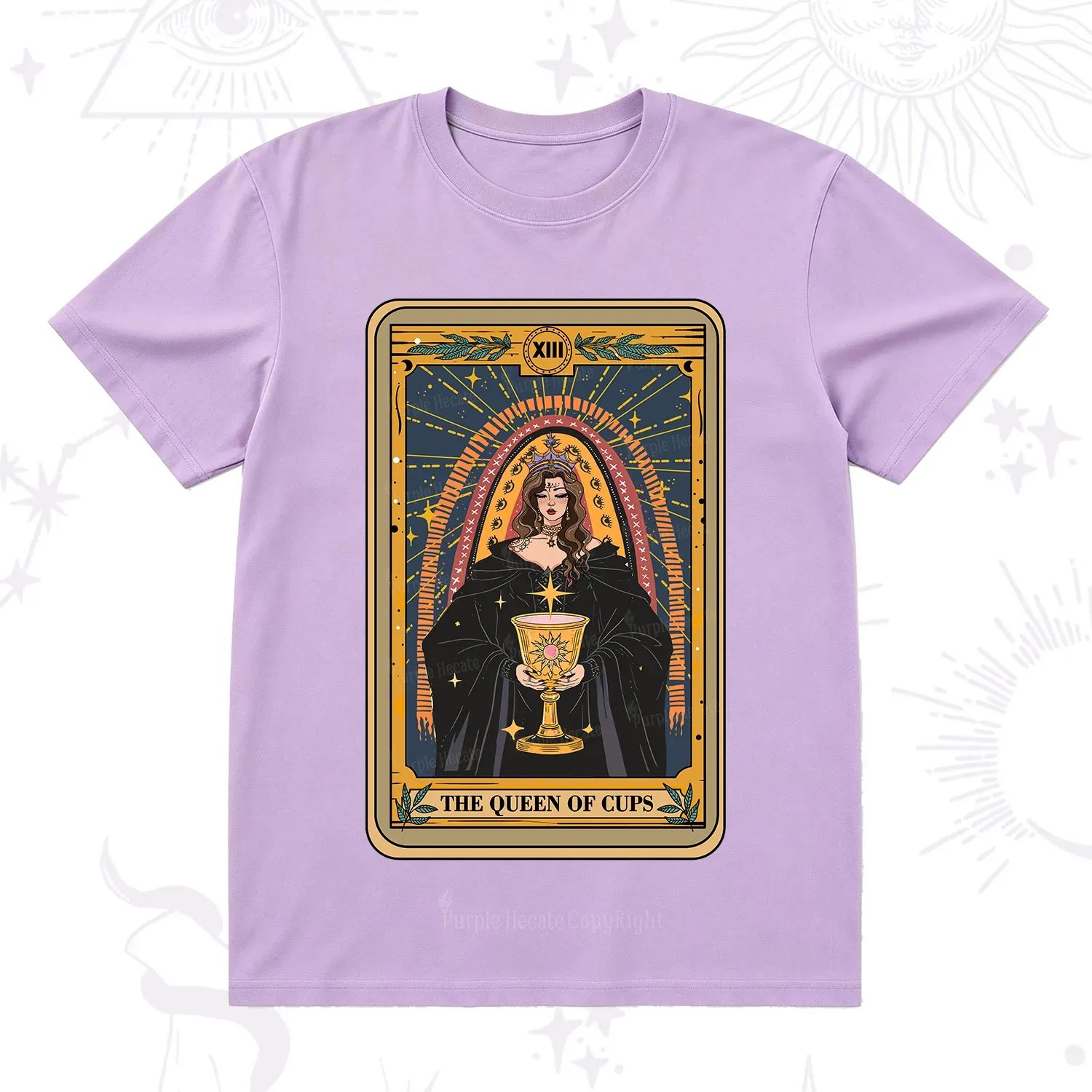 Purplehecate The Queen of Cups Tarot T-Shirt
