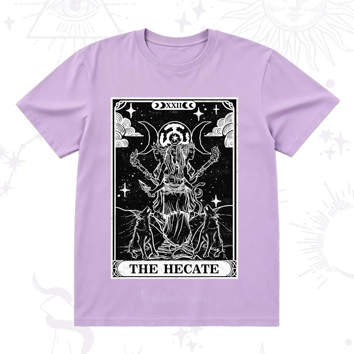 Purplehecate The Dark Moon Goddess Hecate Tarot T-Shirt