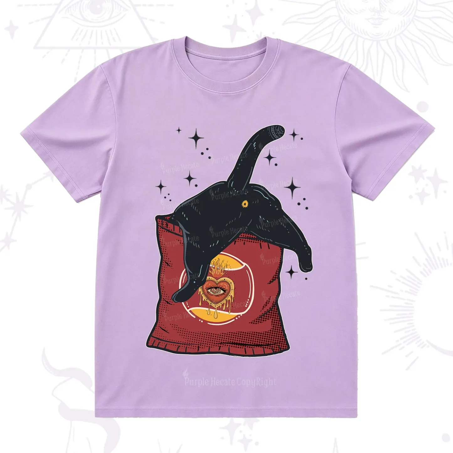 Purplehecate Curious Witch Cat T-Shirt