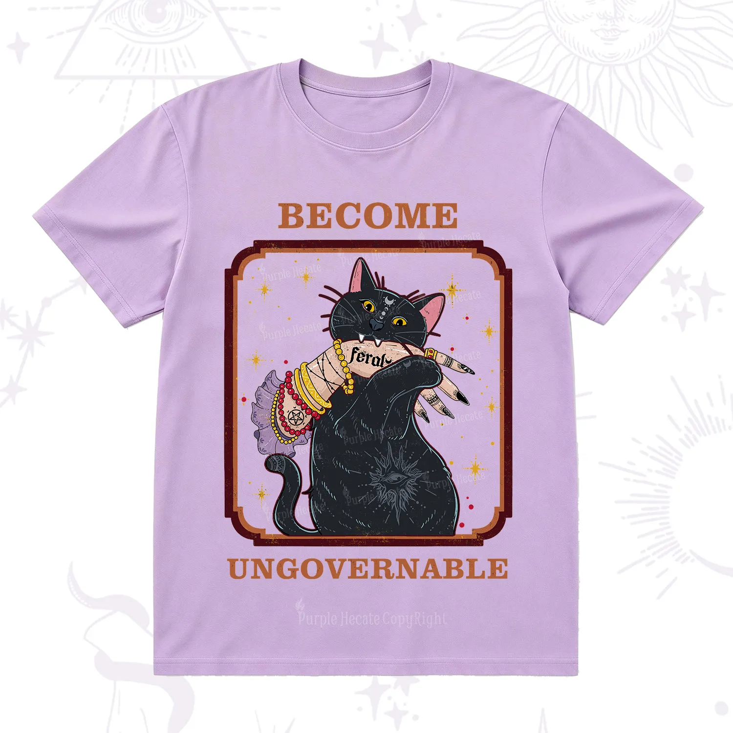 Purplehecate Become Ungovernable Cat T-Shirt