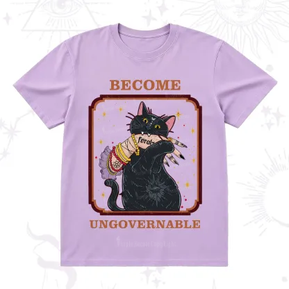 Purplehecate Become Ungovernable Cat T-Shirt