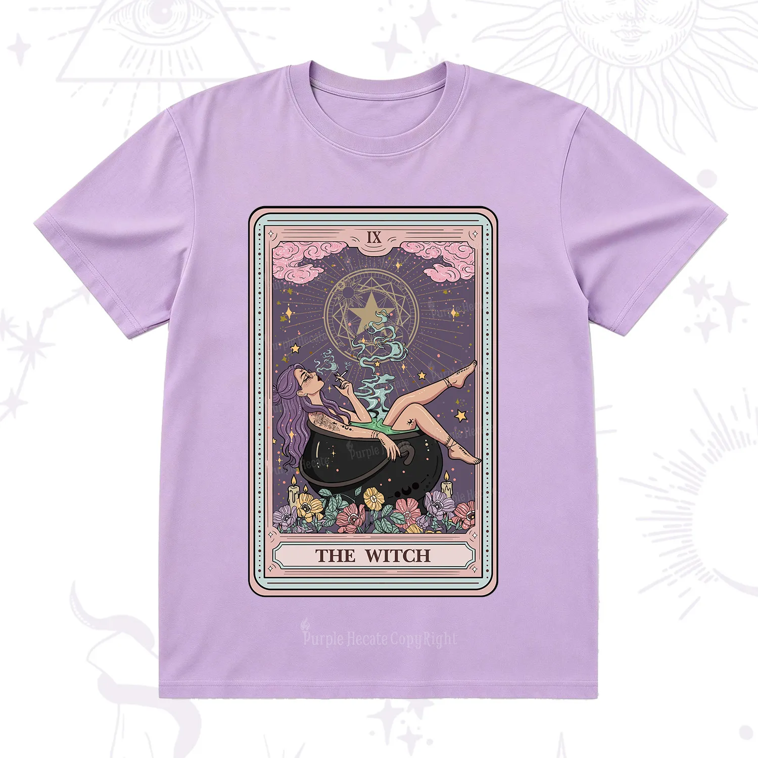 Purplehecate The Witch Tarot Card T-Shirt