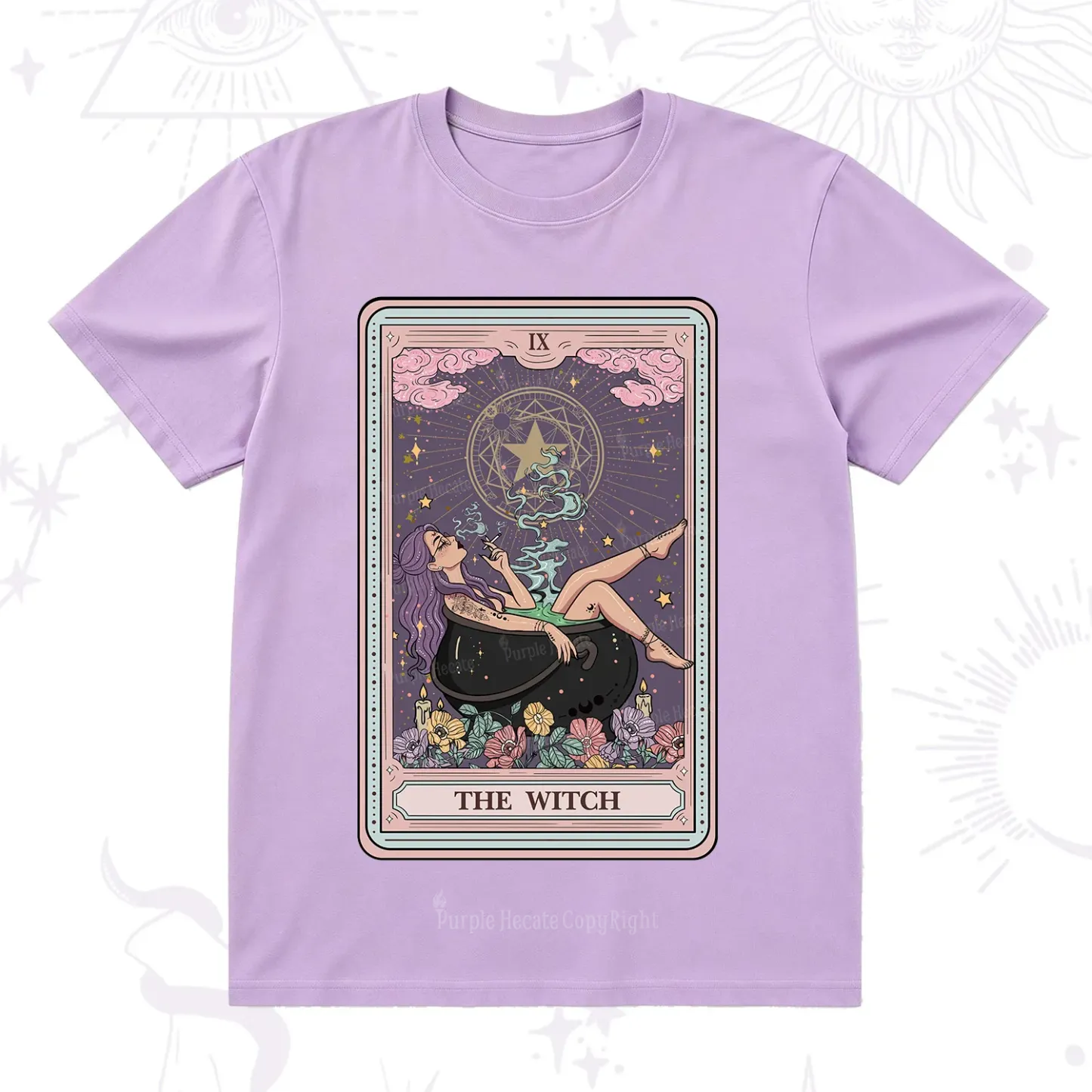 Purplehecate The Witch Tarot Card T-Shirt