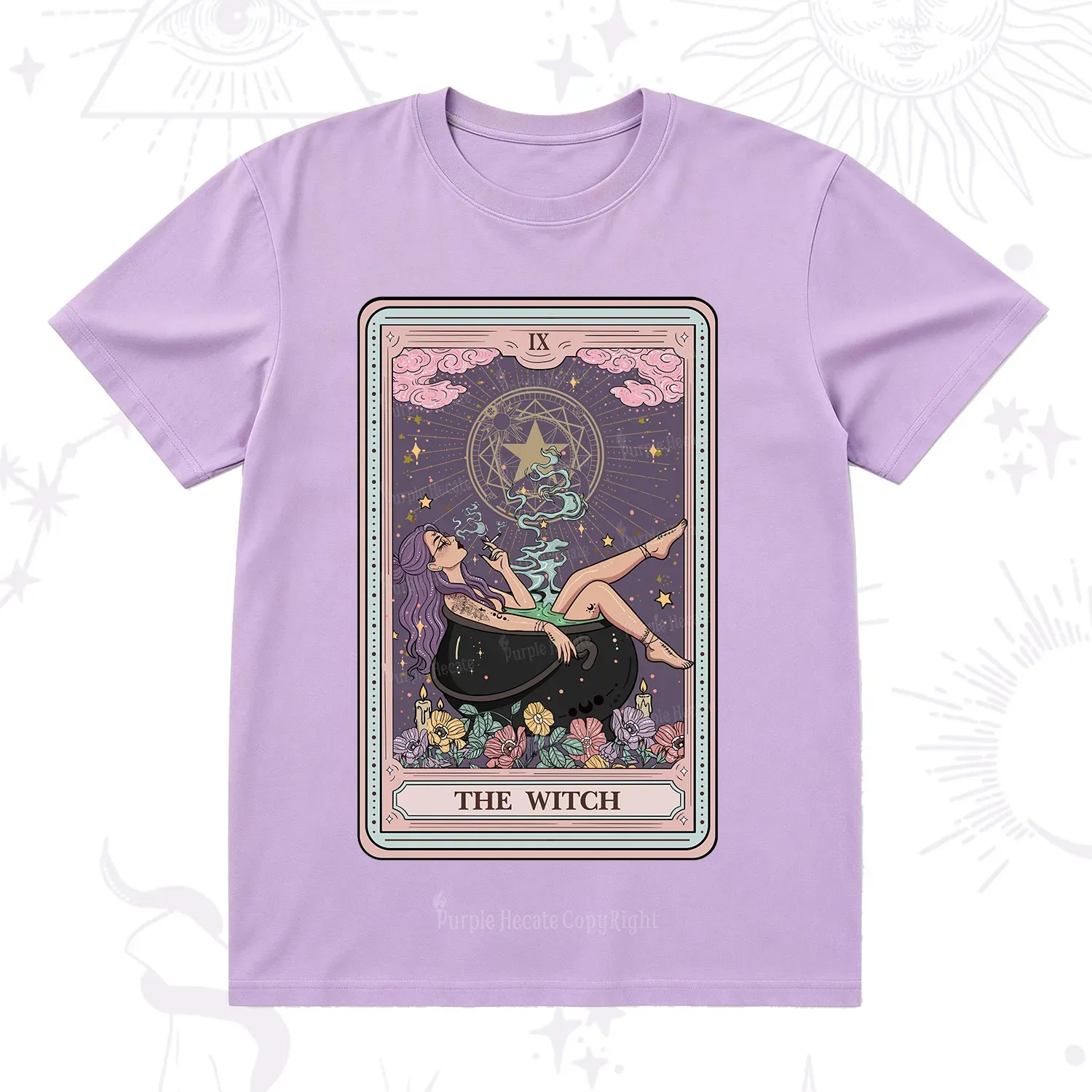 Purplehecate The Witch Tarot Card T-Shirt