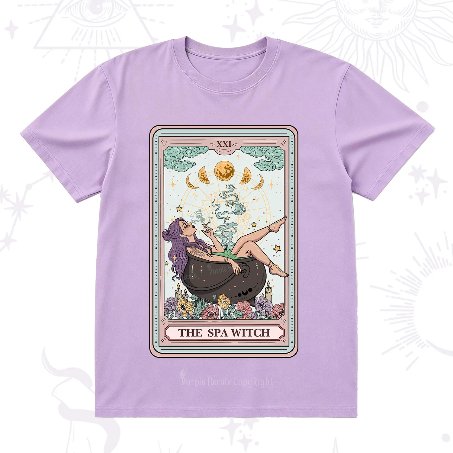 Purplehecate The Spa Witch Tarot Card T-Shirt