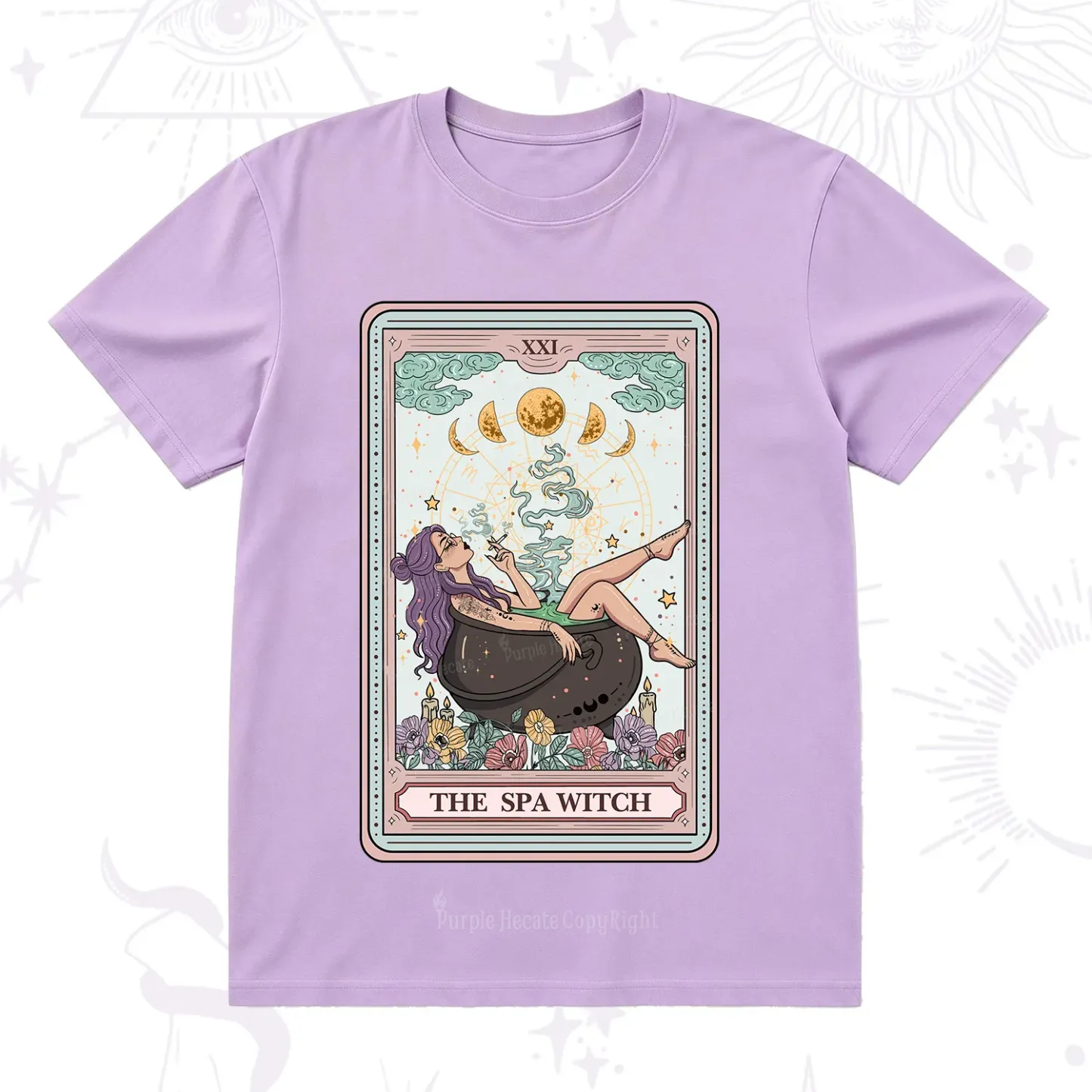 Purplehecate The Spa Witch Tarot Card T-Shirt