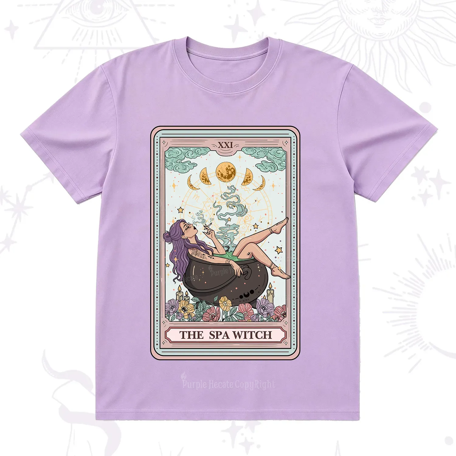 Purplehecate The Spa Witch Tarot Card T-Shirt