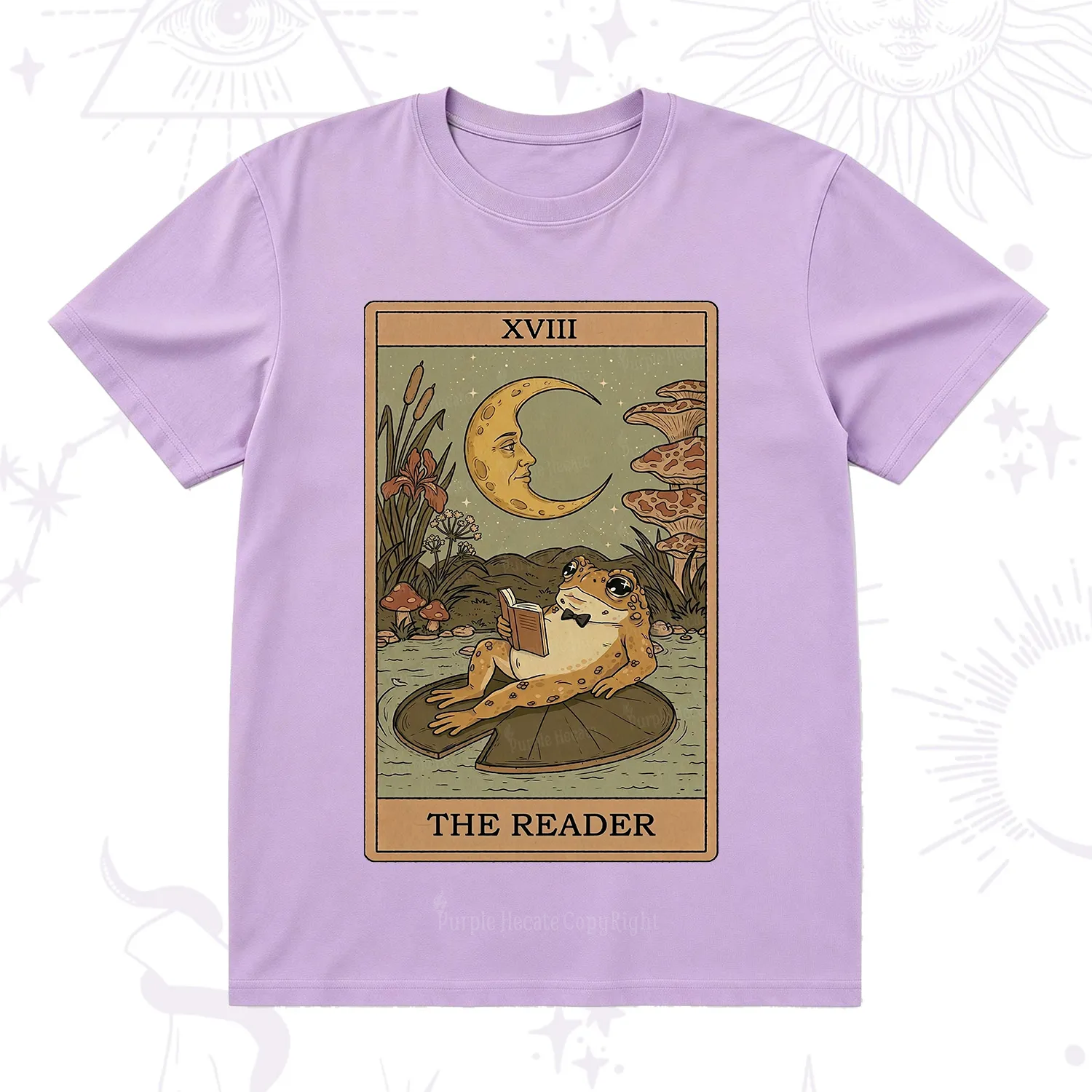 Purplehecate The Reader Frog Tarot T-Shirt