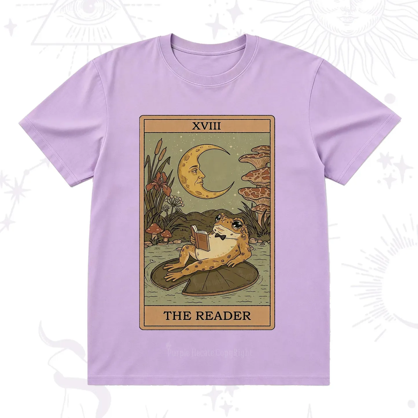 Purplehecate The Reader Frog Tarot T-Shirt