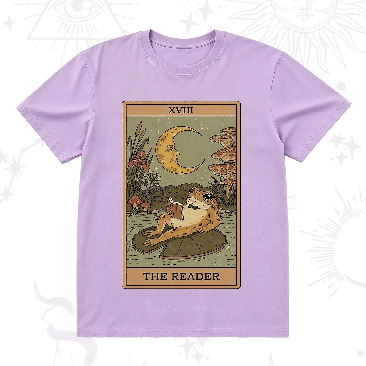 Purplehecate The Reader Frog Tarot T-Shirt