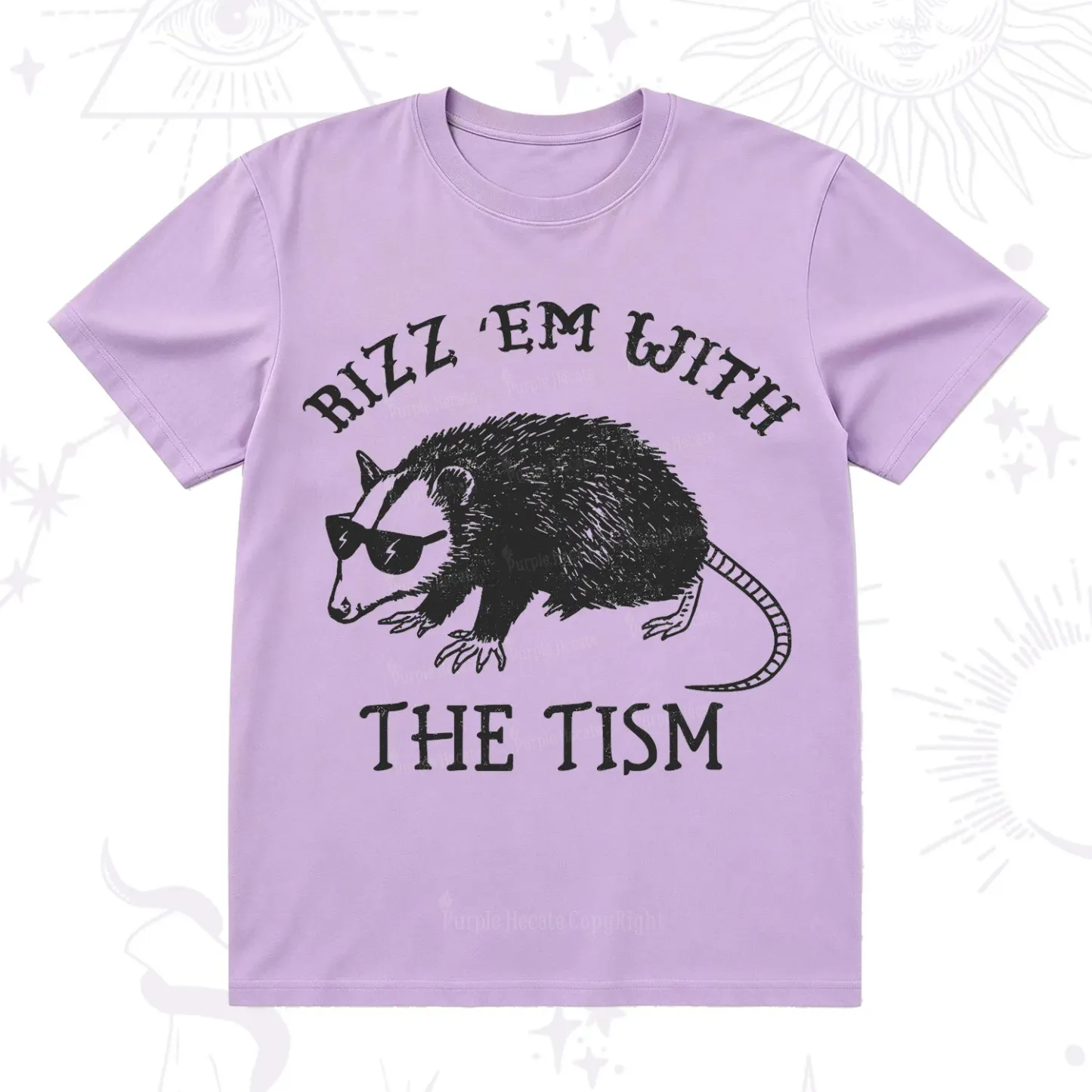 Purplehecate Rizz Em With The Tism Opossum T-Shirt