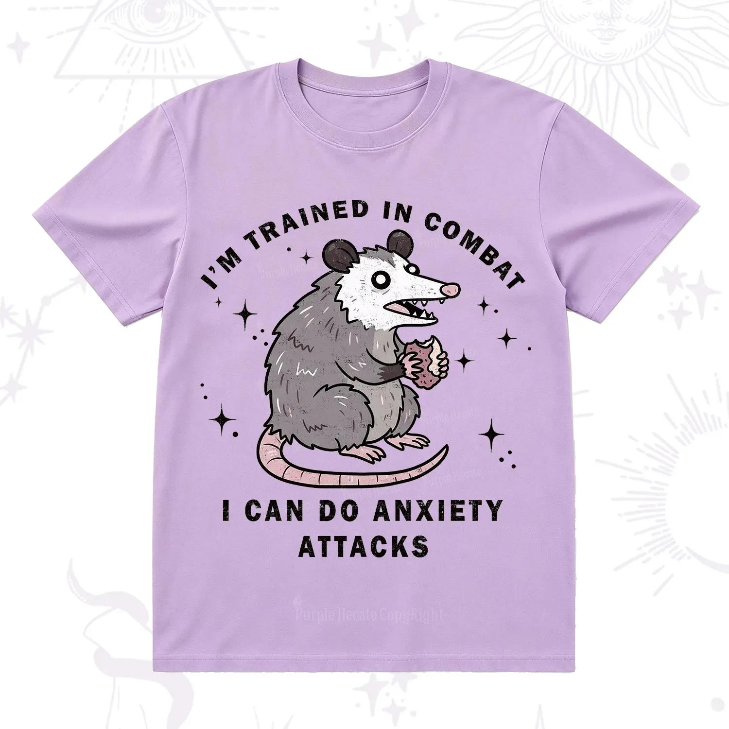 Purplehecate Anixety Attack Opossum T-Shirt