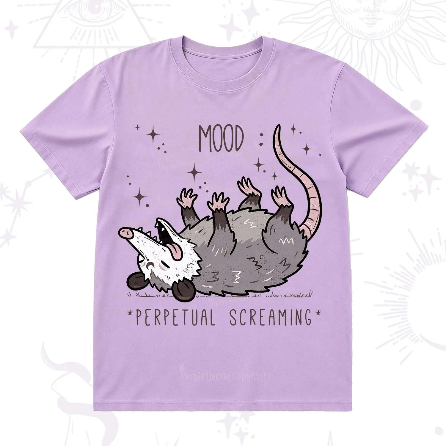 Purplehecate Mood Perpetual Screaming Opossum T-Shirt