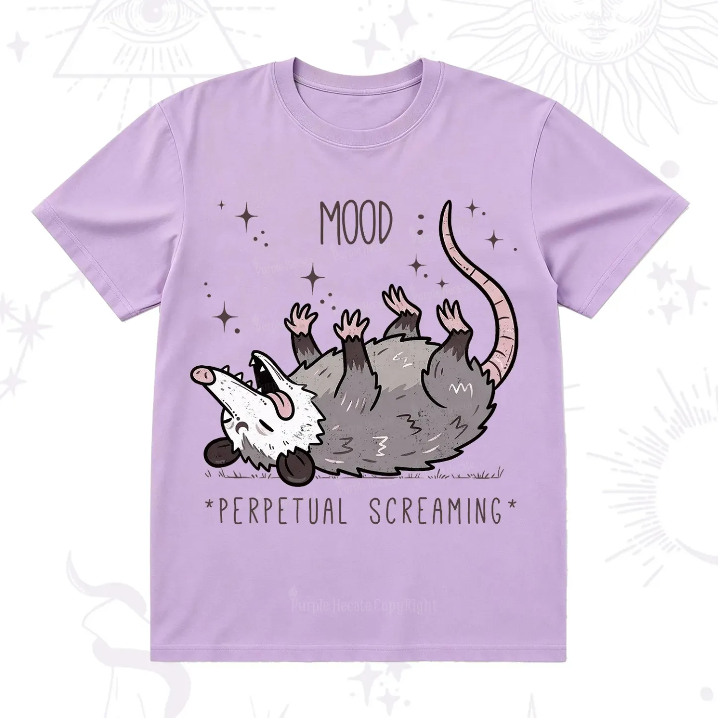 Purplehecate Mood Perpetual Screaming Opossum T-Shirt