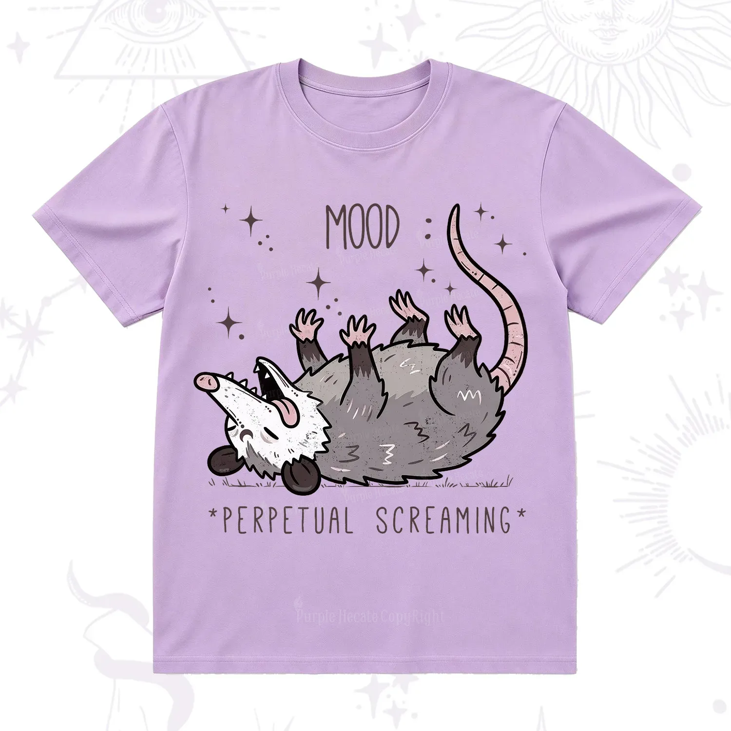 Purplehecate Mood Perpetual Screaming Opossum T-Shirt