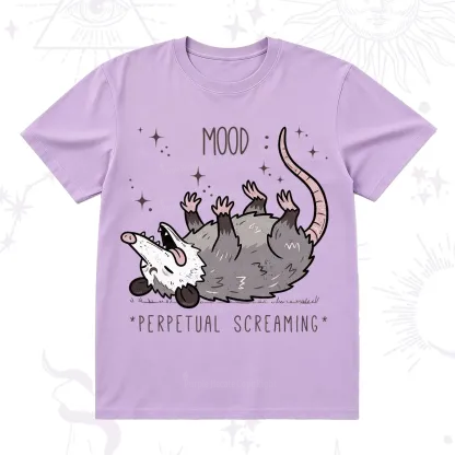 Purplehecate Mood Perpetual Screaming Opossum T-Shirt