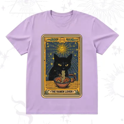 Purplehecate The Ramen Lover Cat Tarot T-Shirt