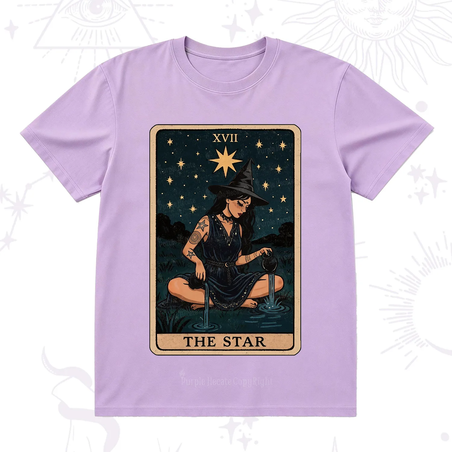 Purplehecate The Star Witch Tarot T-Shirt