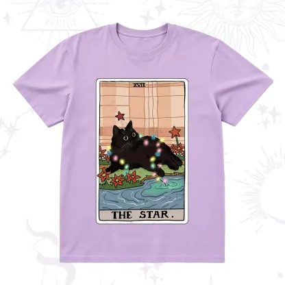 Purplehecate The Star Cat Tarot Card T-Shirt